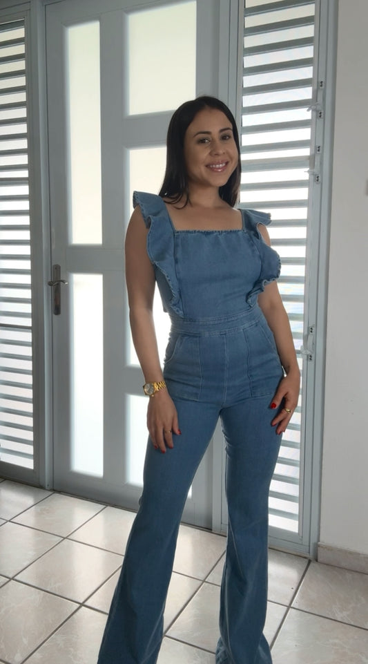 Denim Jumpsuit Palazzo